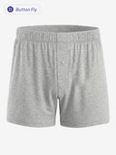 Relaxed Fit Knit Boxer (Button Fly) - Heather Grey