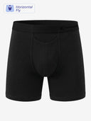 Classic Soft Boxer Brief (Horizontal Fly) - Black