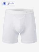 Classic Soft MicroModal Boxer Brief (Horizontal Fly) - White