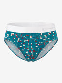 Classic Soft MicroModal Brief (Horizontal Fly) - Pixel Pulse | Glitch Blocks