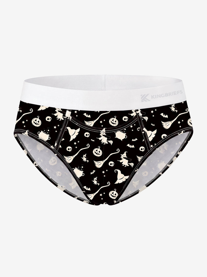 【Pre-Order】Classic Soft MicroModal Brief(Horizontal Fly) -Halloween | Midnight Boo