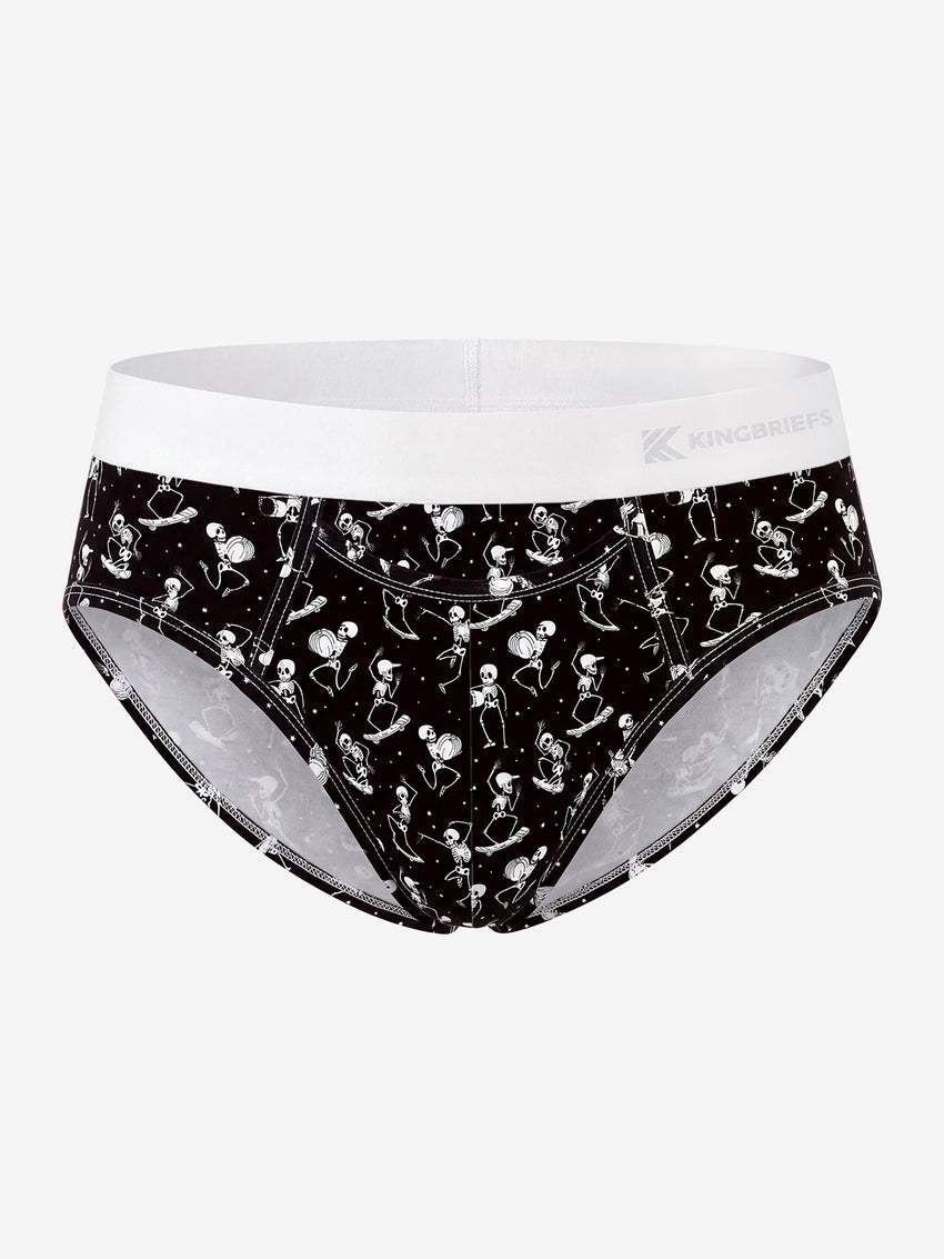 Classic Soft MicroModal Brief(Horizontal Fly) -Halloween | Skeleton After Hours