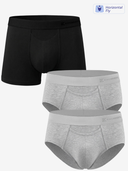 Classic Soft Brief + Trunk 3-Pack（Grey/Black）