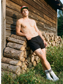 Relaxed Fit Knit Boxer (Button Fly) - Black