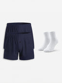 Lounge Set · Knit Boxer + Mid Crew Socks (Blue)