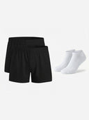 Lounge Set · Knit Boxer + Low-Cut Socks (Black)