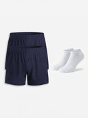 Lounge Set · Knit Boxer + Low-Cut Socks (Blue)