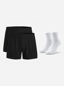 Lounge Set · Knit Boxer + Mid Crew Socks (Black)