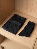 Active Set · Boxer Brief + Trunk + Crew Socks (Black)