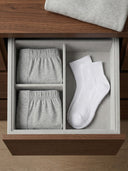 Lounge Set · Knit Boxer + Mid Crew Socks (Gray)