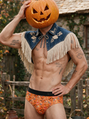 【Pre-Order】Classic Soft MicroModal Brief（Horizontal Fly） -Halloween  | Pumpkin Mischief