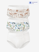 Classic Soft Brief 3-Pack · White / Saddle Prints