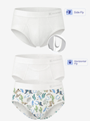 Zero-G™ + Classic Soft Brief 3-Pack · White / Bluebonnet Rodeo