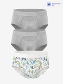 Classic Soft Brief 3-Pack · Light Gray / Bluebonnet Rodeo