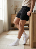 Lounge Set · 2 Knit Boxer + 1 Mid Crew Socks (Black)