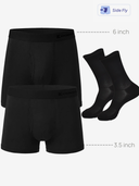 Active Set · 1 Boxer Brief + 1 Trunk + 1 Crew Socks (Black)