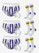 Harbor Stripe Comfort & Sock 6-Pack