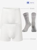 Active Set · 1 Boxer Brief + 1 Trunk + 1 Crew Socks (White)