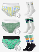 Tennis Club Days Green Brief & Sock 6-Pack