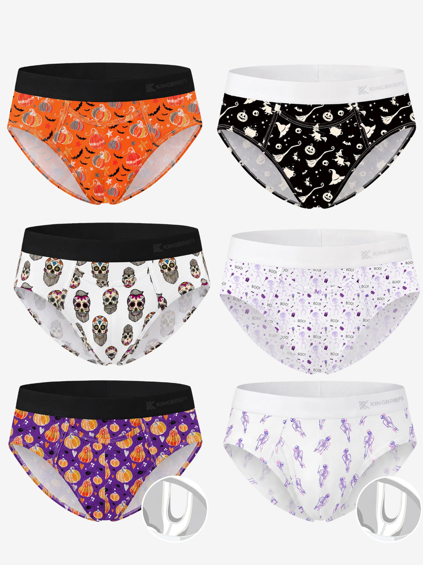 【Pre-Order】Halloween Candy & Ghost Night Briefs 6-Pack