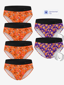 【Pre-Order】Halloween Pumpkin & Candy Haunt Briefs 6-Pack