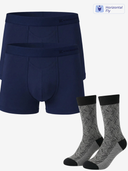 Classic Soft Trunk + Signature Dress Socks 3-Pack Set
