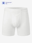 Classic Soft Boxer Brief (Horizontal Fly) - White
