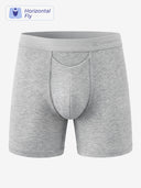 Classic Soft Boxer Brief (Horizontal Fly) - Light Gray