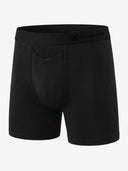 Classic Soft Boxer Brief (Horizontal Fly) - Black