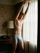 Classic Soft Boxer Brief (Horizontal Fly) - Light Gray