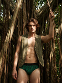 【Pre-Order】Classic Soft MicroModal Brief（Horizontal Fly） - Island Ease | Blue Shade