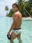 Classic Soft MicroModal Brief（Horizontal Fly） - Island Ease | Palm Hour