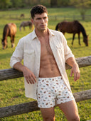 【Pre-Oder】 Relaxed Fit Knit Boxer (Button Fly) - Saddle & Stakes