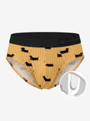 Zero-G™ MicroModal Brief（Side Fly） - Wild Weekend | Dachshund Lounge Stripes