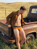 【Pre-Order】Zero-G™ MicroModal Brief（Side Fly） - Saddle & Stakes | Sheriff Stripe