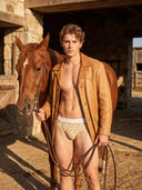 【Pre-Order】Classic Soft MicroModal Brief（Horizontal Fly） - Saddle & Stakes | Lucky Outpost