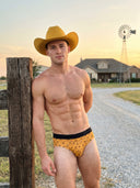 【Pre-Order】Classic Soft MicroModal Brief（Horizontal Fly） - Saddle & Stakes | Golden Rodeo Script