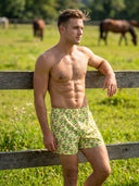 【Pre-Oder】 Relaxed Fit Knit Boxer (Button Fly) - Saddle & Stakes | Cactus Fiesta