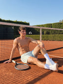 【Pre-Oder】 Relaxed Fit Knit Boxer (Button Fly) - Tennis Club Days | First Serve Stripe