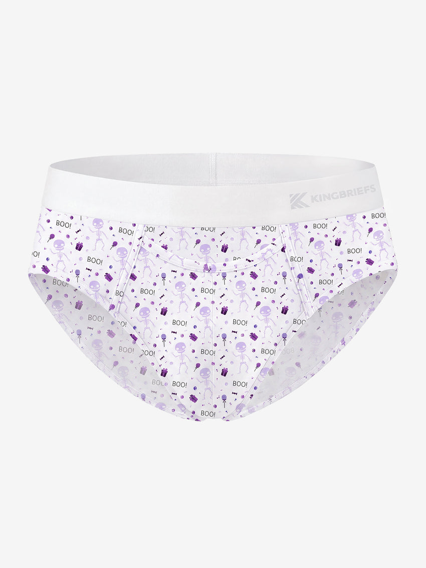 【Pre-Order】Classic Soft MicroModal Brief（Horizontal Fly） -Halloween  | Ghost Candy