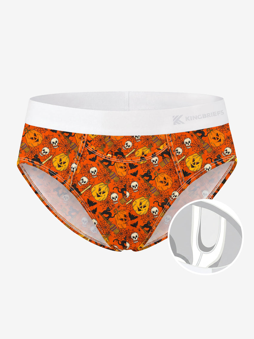 【Pre-Order】Zero-G™ MicroModal Brief (Horizontal Fly) - Halloween | Pumpkin Mischief