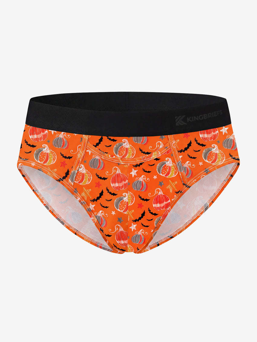 【Pre-Order】Classic Soft MicroModal Brief（Horizontal Fly） -Halloween  | Pumpkin Mischief