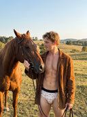 【Pre-Order】Zero-G™ MicroModal Brief (Horizontal Fly) - Saddle & Stakes | Ranch Toile Mini