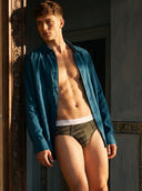 Zero-G™ MicroModal Brief (Horizontal Fly) - Linework Club | Golden Hour Lines