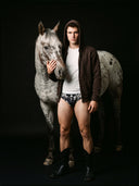 【Pre-Order】Classic Soft MicroModal Brief（Horizontal Fly） - Saddle & Stakes | Longhorn Close-Up