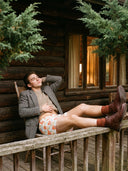 【Pre-Oder】 Relaxed Fit Knit Boxer (Button Fly) - Fall Outing | Maple Breeze
