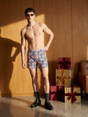 【Pre-Oder】 Relaxed Fit Knit Boxer (Button Fly) - Christmas | Christmas Patchwork