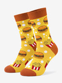 Essential Everyday Crew Socks - Snack Break | Burger & Fries | sha256:9c9173aa3adf2b321ebfb1f50b828d85a4dd57af1fb4dff961fcb0a6d54d298d