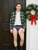 【Pre-Order】Zero-G™ MicroModal Brief（Side Fly） - Christmas | Winter Sprig Walk