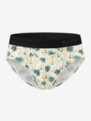 Classic Soft MicroModal Brief（Horizontal Fly） - Island Ease | Palm Hour